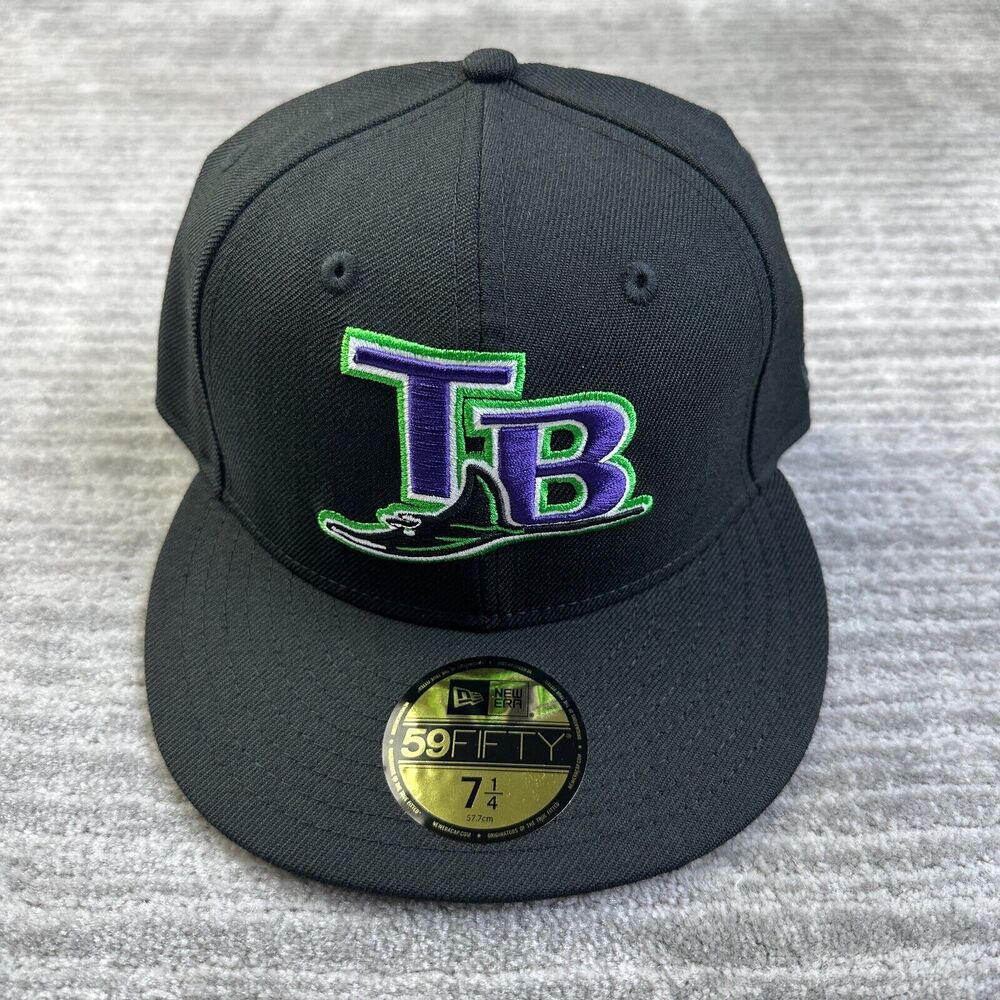 Tampa Bay Devil Rays Hat Cap Mens Fitted 7 1/4 New Era Wool Retro Cooperstown